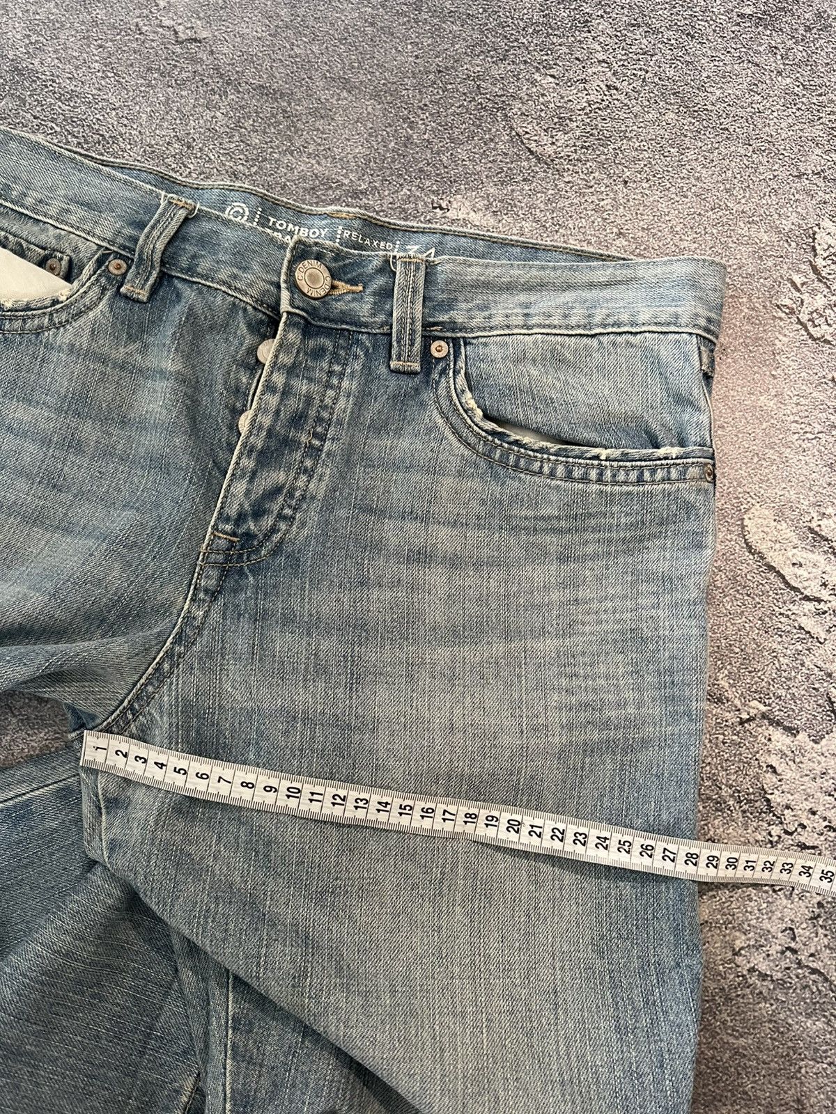 Japanese Brand Vintage Relaxed Draped Skinny Jean / Number Nine Style Blue Size US 32 / EU 48 - 9 Thumbnail