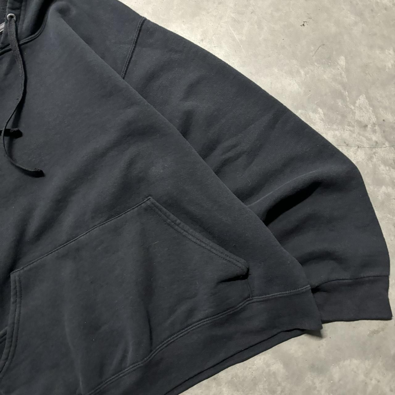 Russell Athletic × Vintage Crazy Vintage Y2K/2000s Black Blank Russell Style Essential Pullover Hoodie! Size US S / EU 44-46 / 1 - 4 Thumbnail