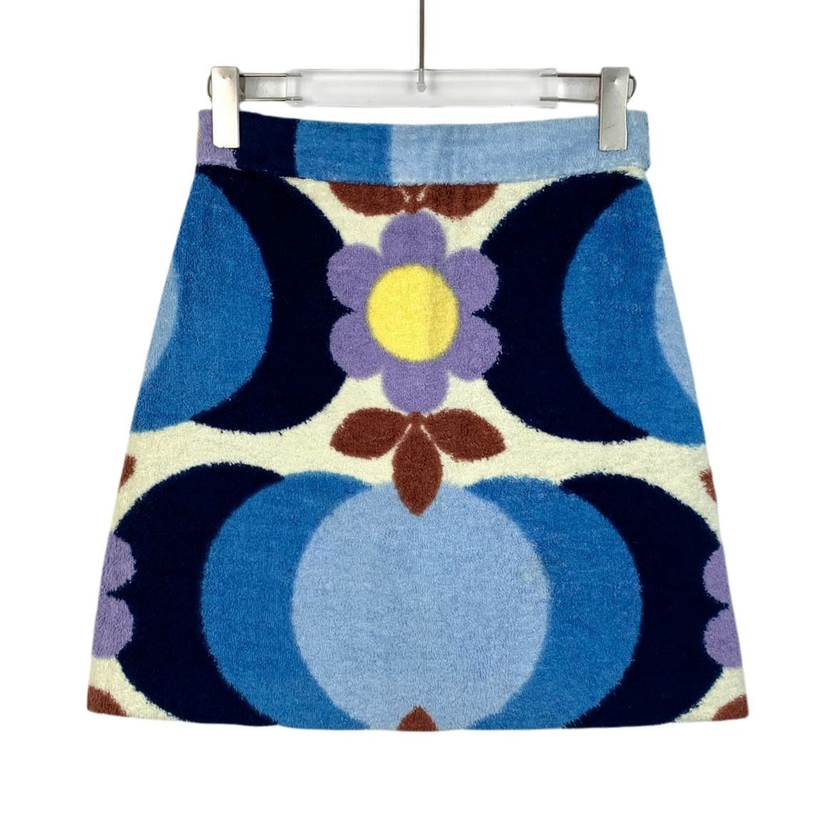 Miu Miu X14300 Miu Miu Floral Patterned Knit A-Line Skirt Size 27" / US 4 / IT 40 - 1 Thumbnail