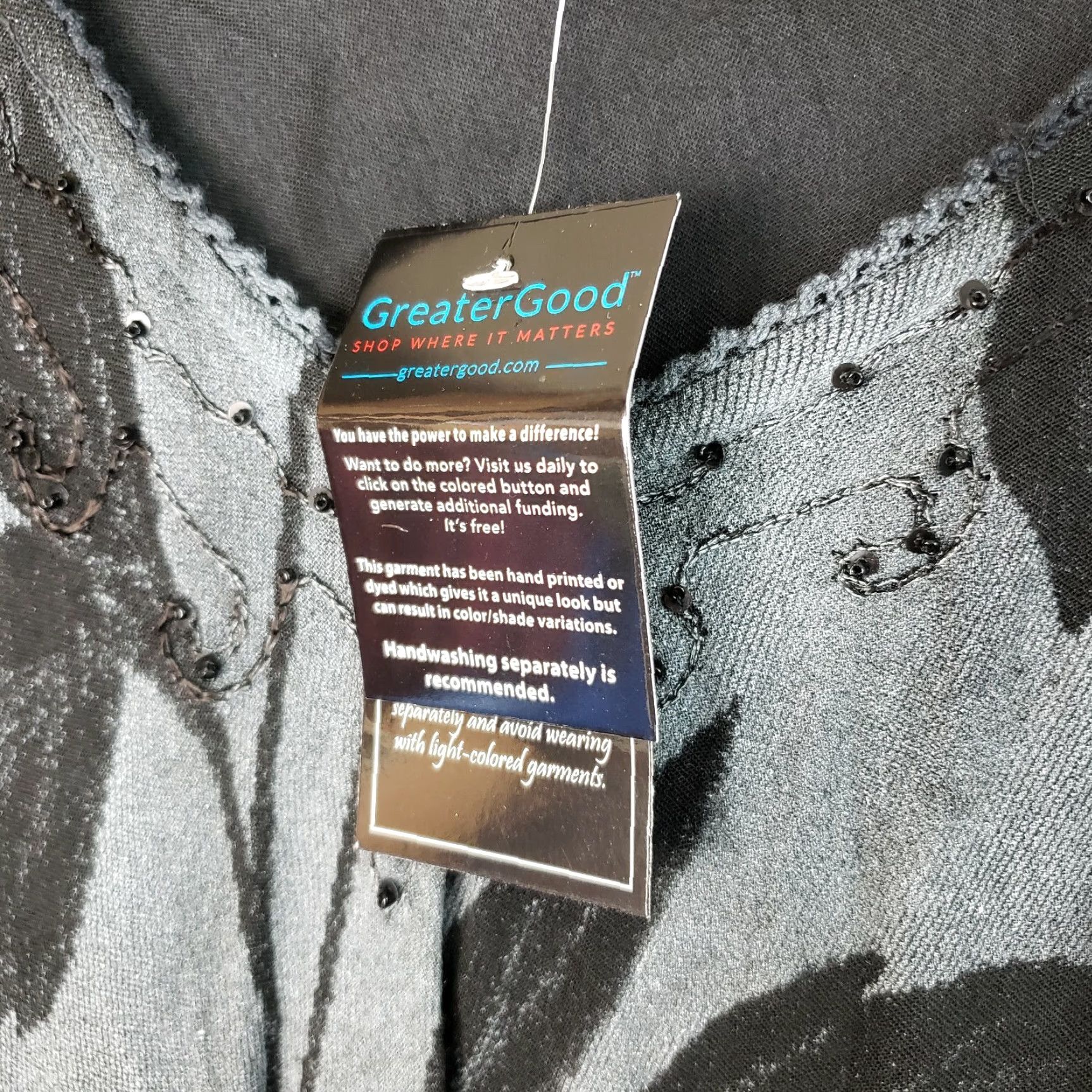 Vintage Greater Good Womens Top Sz S/M Black Gray Butterflies Semi Sheer Long Sleeve Blouse Mens Womens Size S / US 4 / IT 40 - 6 Thumbnail