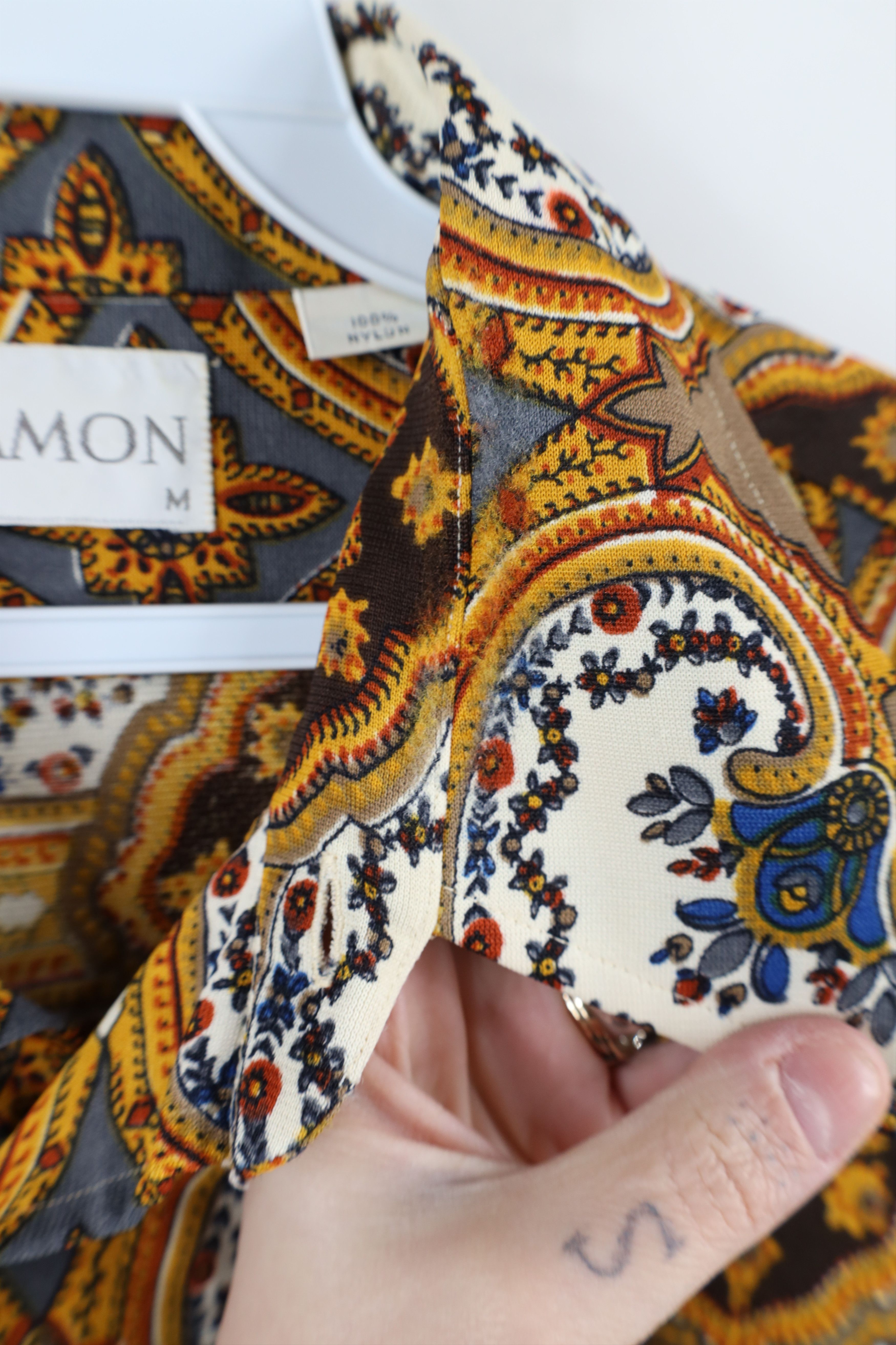 Vintage Vintage 60 70s Streetwear Tapestry Knit Button Shirt USA Size US M / EU 48-50 / 2 - 7 Thumbnail