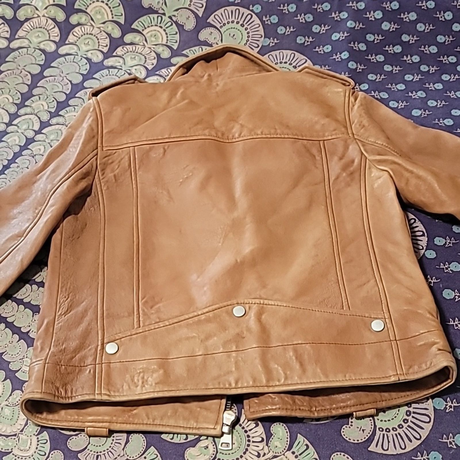7 For All Mankind COPY - 7FAM Leather Moto Jacket! Size M / US 6-8 / IT 42-44 - 14 Thumbnail