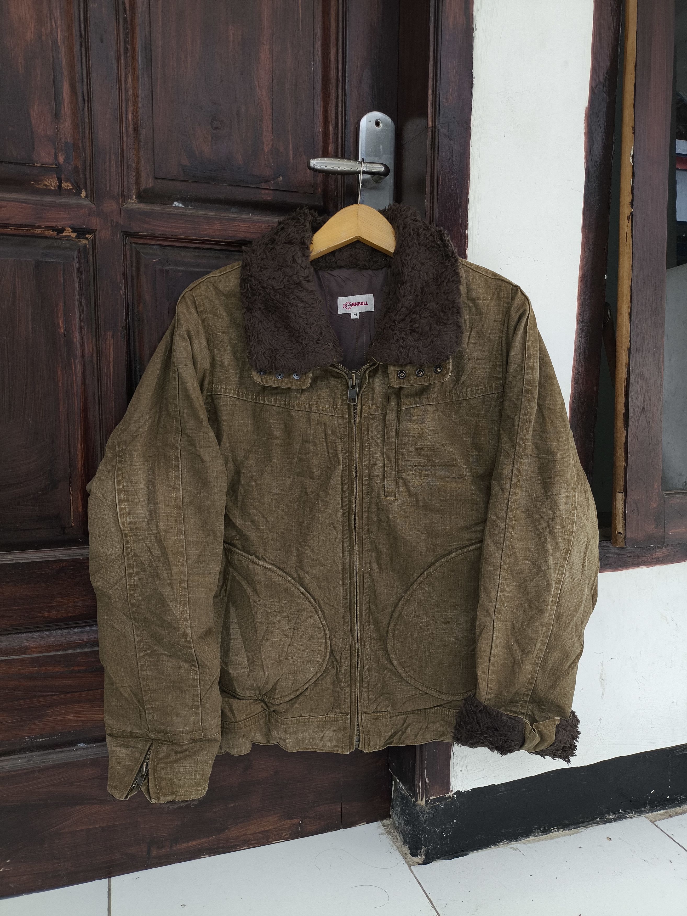 image of Hysteric Glamour x John Bull Canvas Jacket in Olive Green Army Military, Men's (Size Medium)