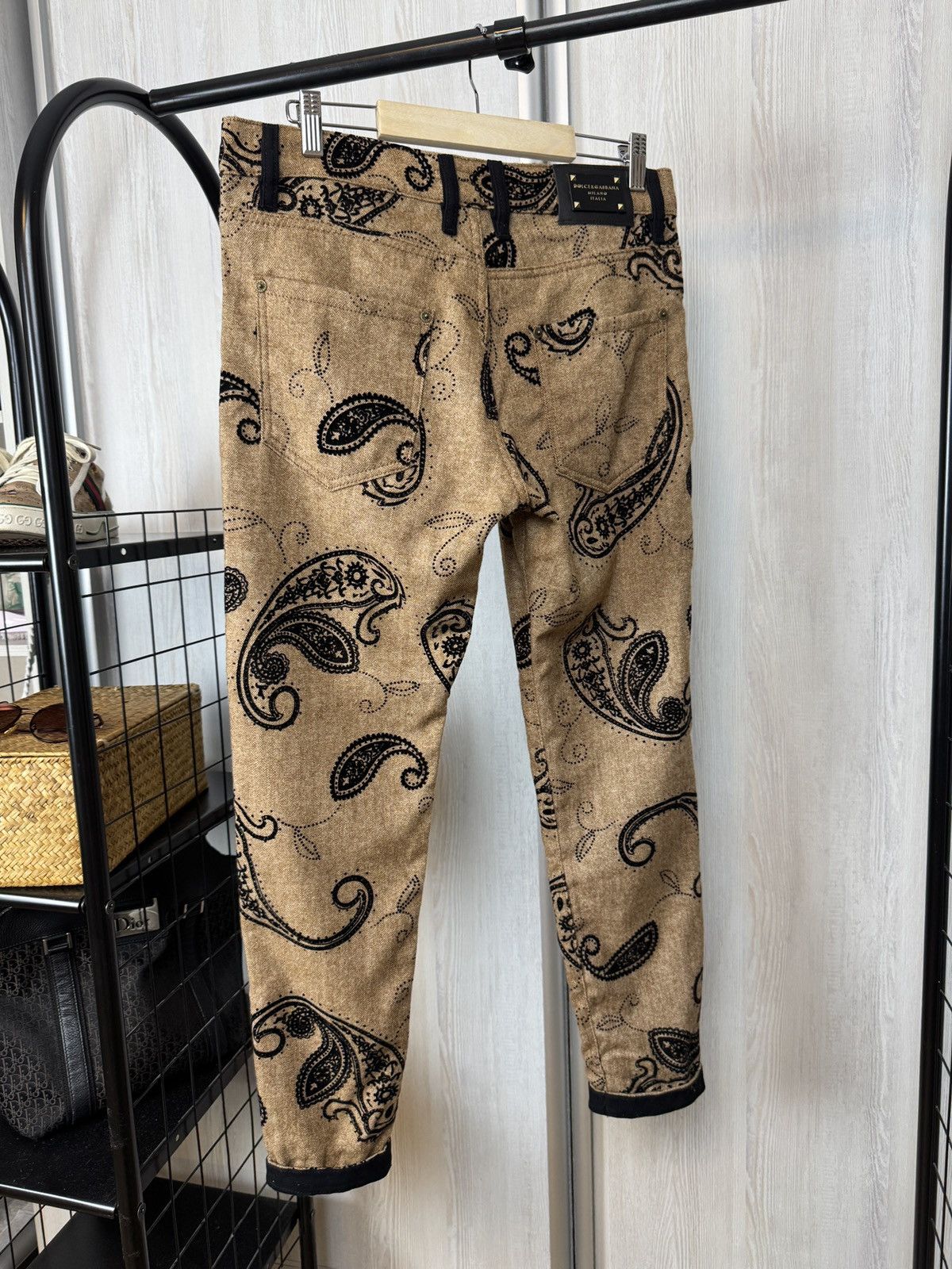 Dolce & Gabbana Dolce & Gabbana luxury paisley monogram pattern pants Size 30" / US 8 / IT 44 - 10 Thumbnail