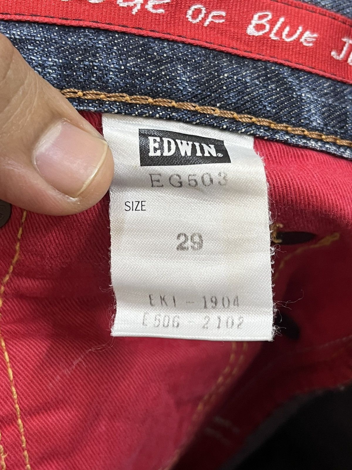 Edwin Vintage Edwin 503 Edge Mudwash Distressed Denim Size US 31 - 11 Thumbnail