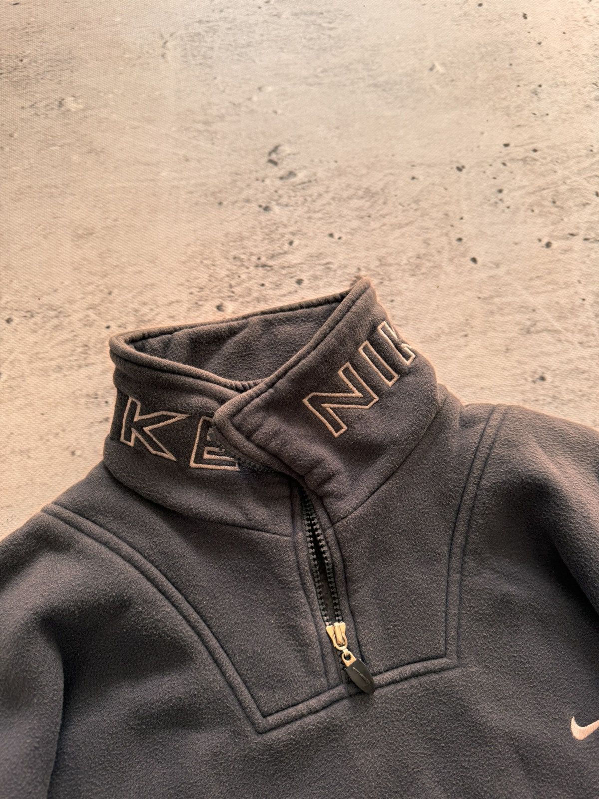 Nike × Vintage NIKE 1/3 ZIP VINTAGE BASIC LOGO OVERSIZE BOXY HOODIE Size US XL / EU 56 / 4 - 5 Thumbnail