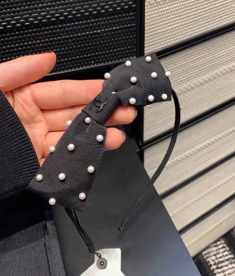 Chanel black bow pearl hairband from Chanel Size ONE SIZE - 3 Thumbnail