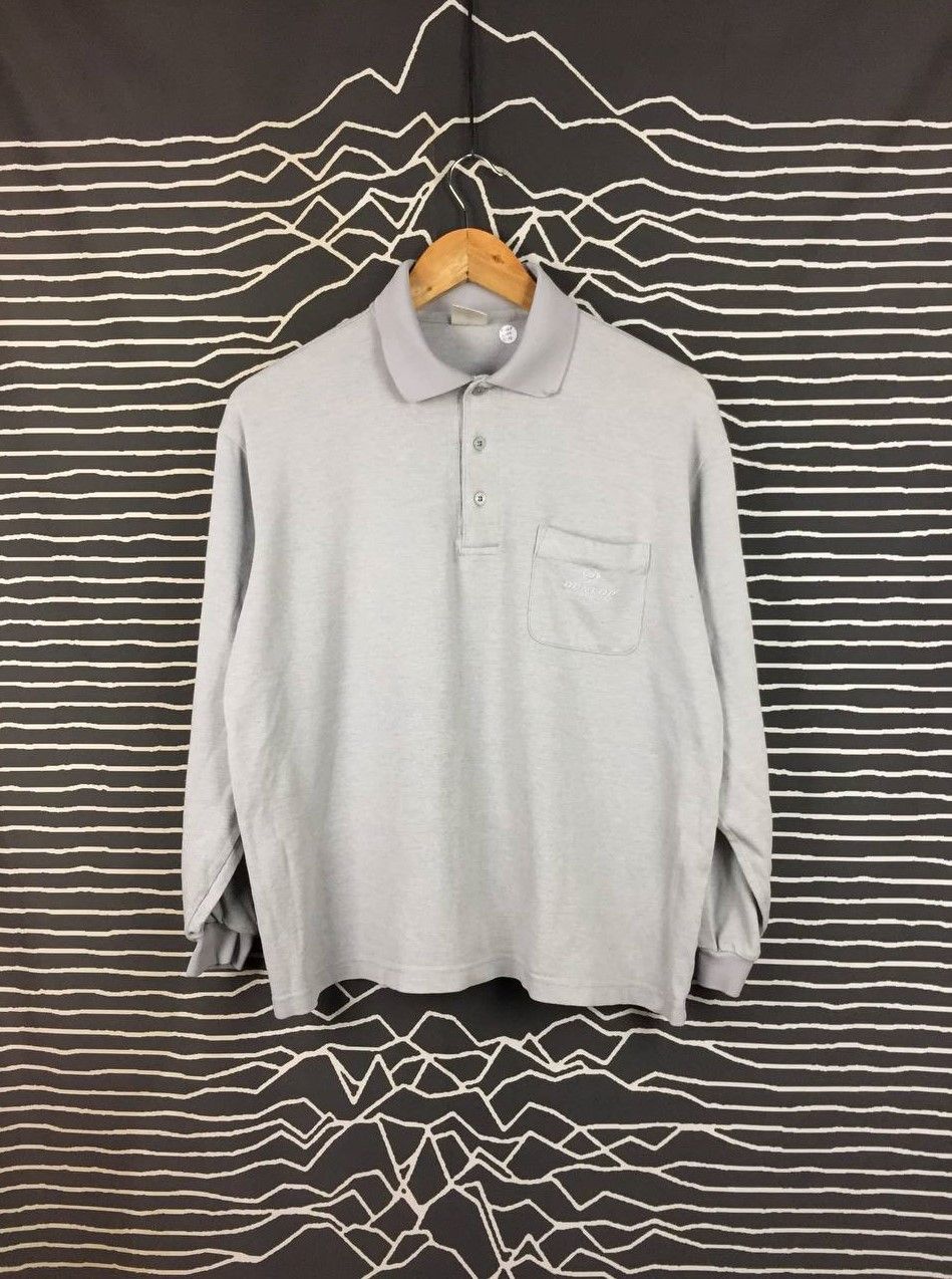 Dunlop Vtg Dunlop Motorsport Embroidered Logo Long Sleeve Polo Tee Size US L / EU 52-54 / 3 - 2 Thumbnail