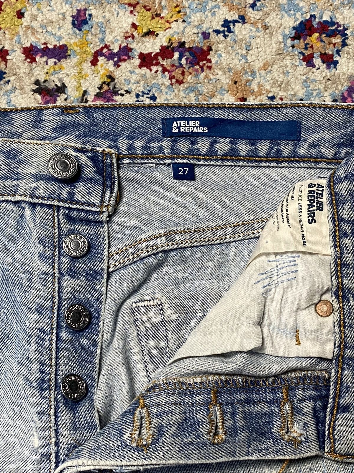Atelier & Repairs × Levi's Atelier & Repairs Levi's 501 Rework Distressed Crop Shorts Size US 30 / EU 46 - 9 Thumbnail