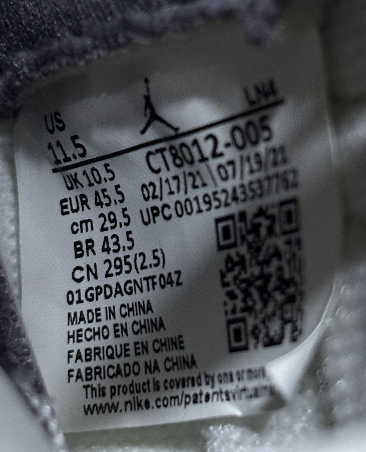 Jordan Brand Jordan 11 Retro High Cool Grey 2021 Size 11.5 Size US 11.5 / EU 44-45 - 6 Thumbnail