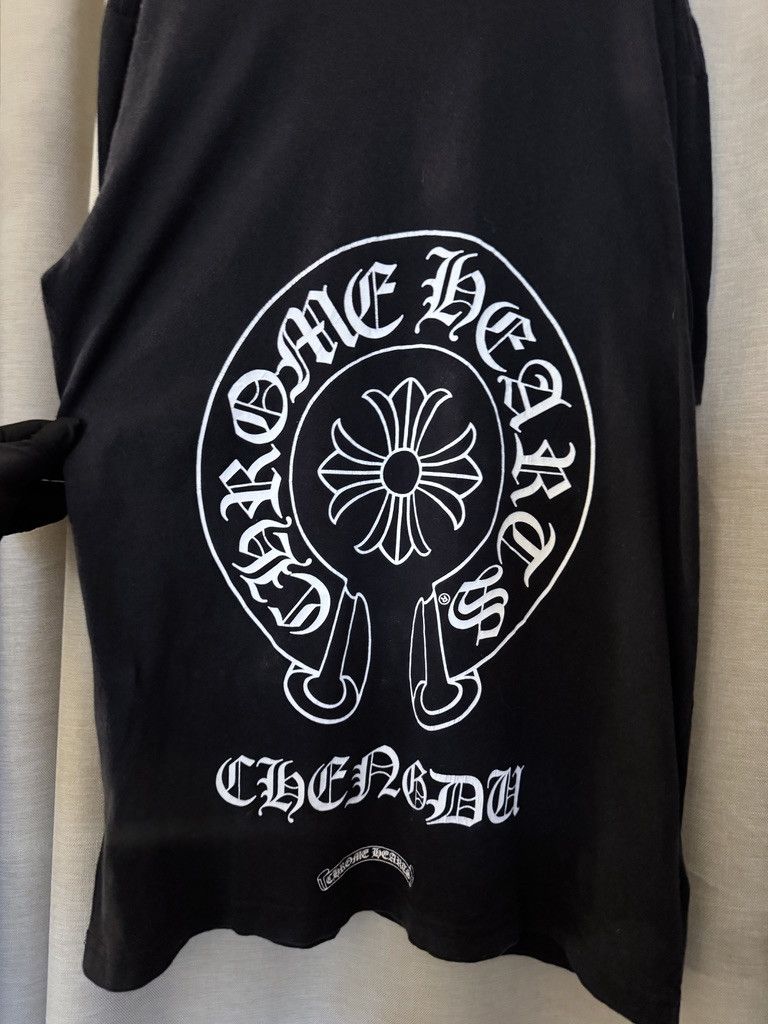 Chrome Hearts Chrome Hearts Black Short Sleeved "CHENGDU" Horseshoe Tee Size US L / EU 52-54 / 3 - 6 Thumbnail