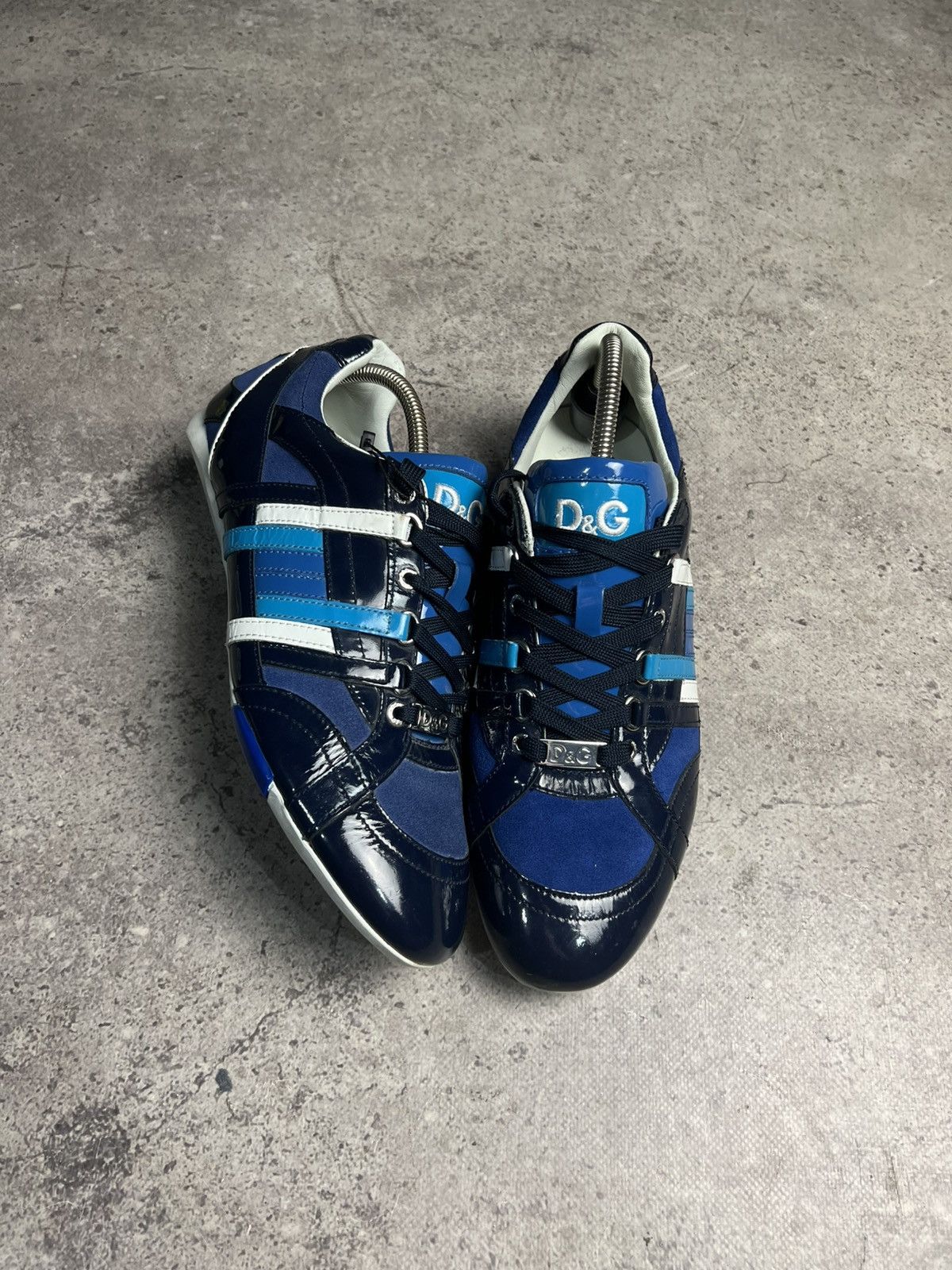 Dolce & Gabbana Vintage Dolce&Gabbana Patent Leather Low Top Sneakers DG Y2K Size US 9 / EU 42 - 2 Thumbnail
