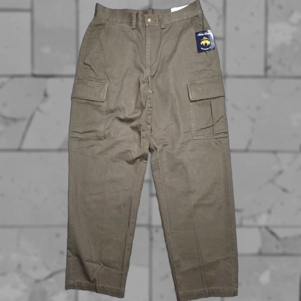 Brooks Brothers VINTAGE Brooks Brothers Pants Men 30X30 Cargo Baggy Cotton Canvas 90s Green Size US 30 / EU 46 - 1 Thumbnail