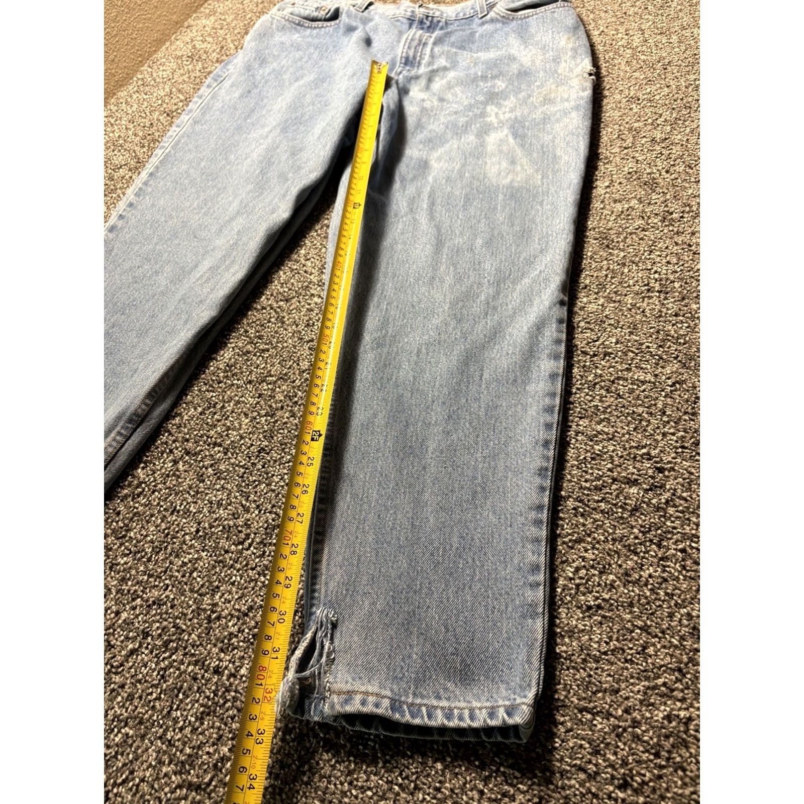 Levi's VINTAGE Levi’s 550 Jeans Mens USA 38x32 Relaxed Fit Taper Boot Slit Denim Blue 5-Pocket Design Mens US 550 Style 550s Size US 38 / EU 54 - 6 Thumbnail
