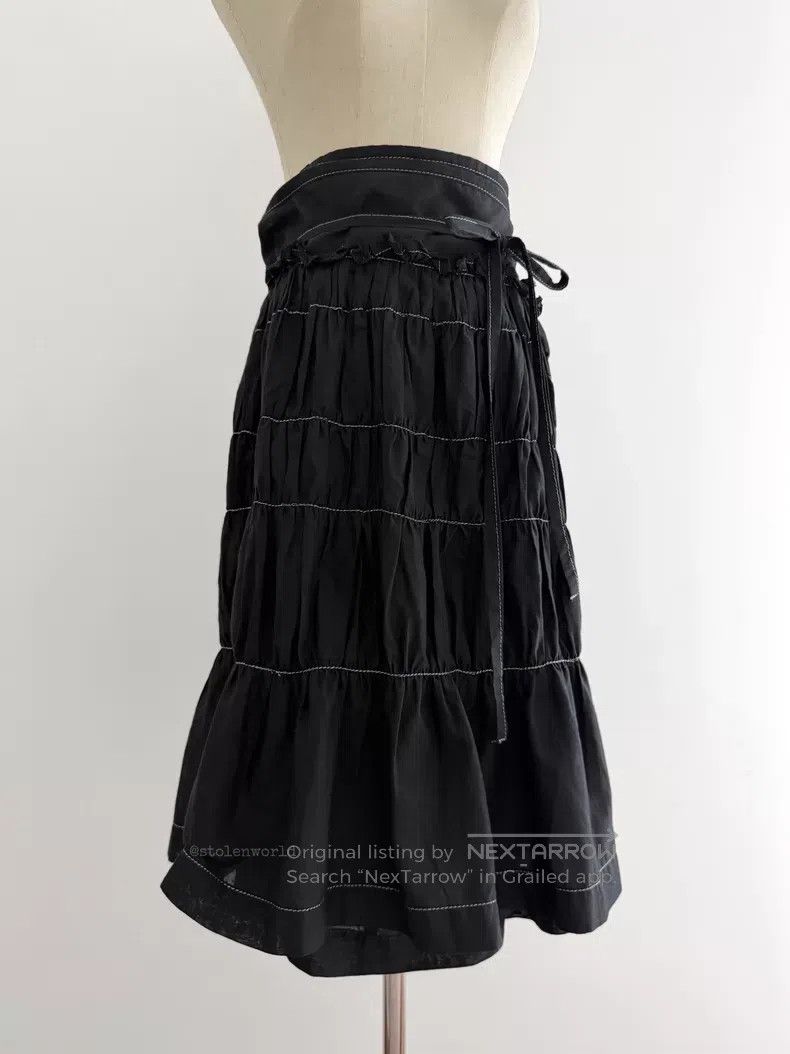 Comme des Garcons Comme Des Garcons size F Gathered Tie Wrap Skirt Size 22" - 6 Thumbnail