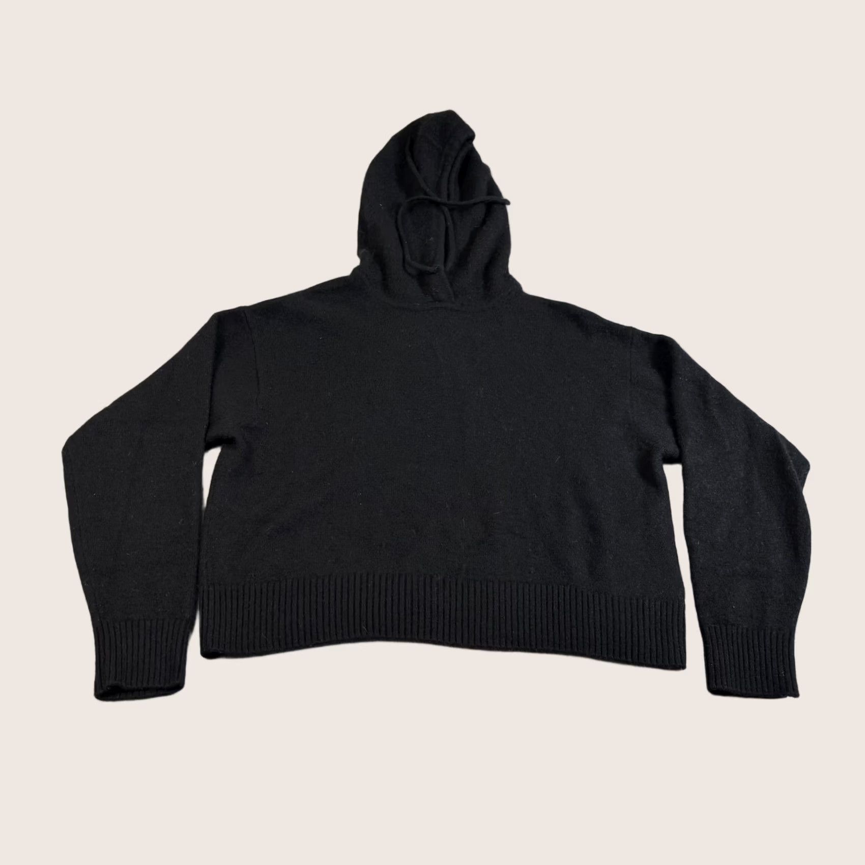 Athleta Athleta Hooded Crew Neck Sweater Women S Black Wool Cashmere Knit Pullover Casual Winter Size S / US 4 / IT 40 - 1 Thumbnail