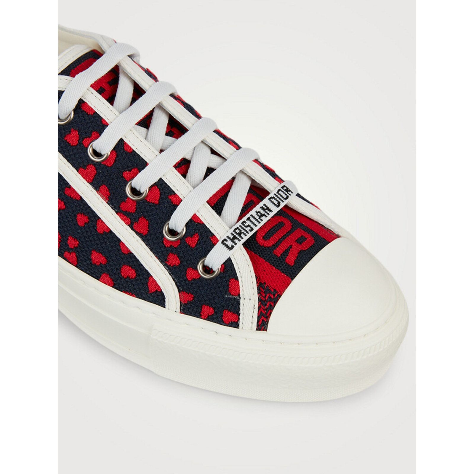 Dior Walk'N'Dior Hearts Lace Up Flat Low Top Trainer Sneaker 40 Size US 10 / IT 40 - 3 Thumbnail