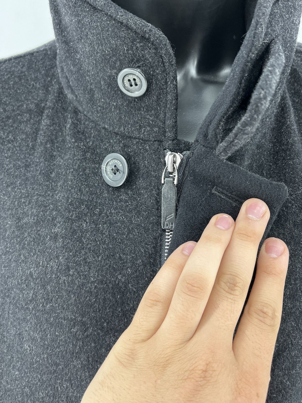 Daniel Hechter Daniel Hechter Mens 48 XL Zip Up Jacket Cashmere Coat Jacket Size US XL / EU 56 / 4 - 8 Thumbnail