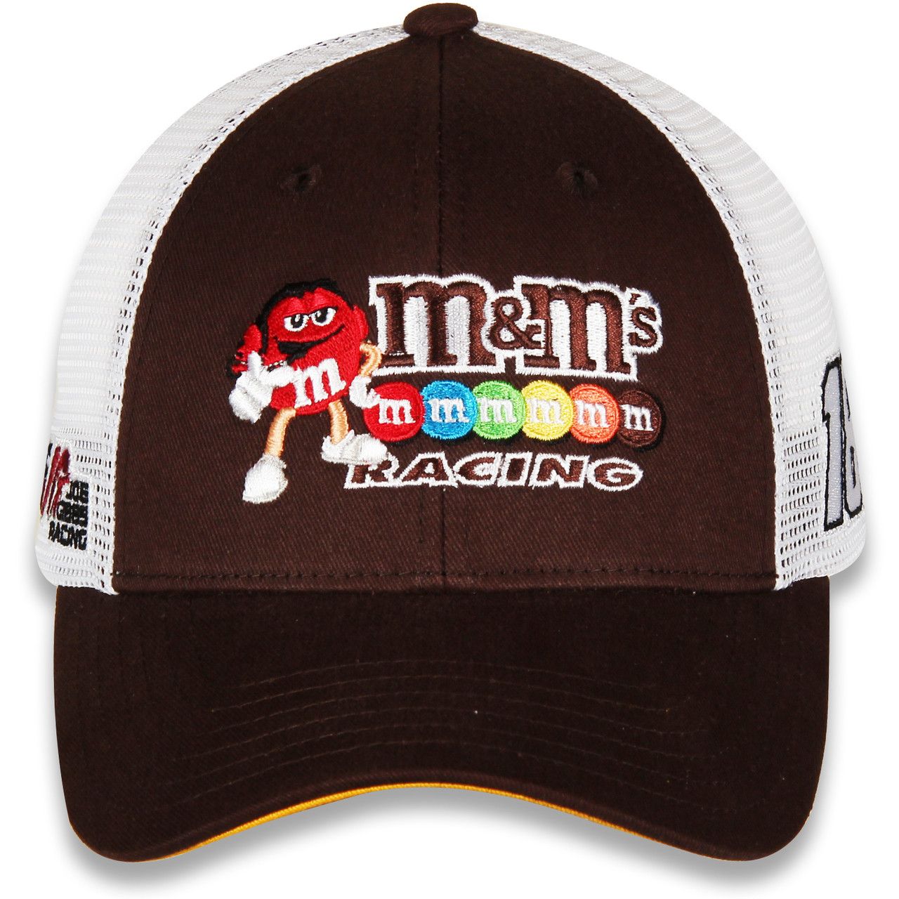 Other Kyle Busch #18 M & M brown/white mesh ball cap Size ONE SIZE - 1 Thumbnail