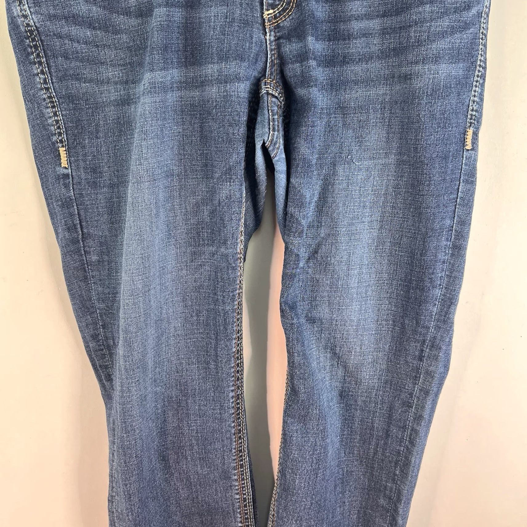 Vintage Melissa McCarthy Seven 7 Classic Strait Denim Jeans Womens 16W 38X30 Raw Hem Size 38" / US 16 / IT 52 - 2 Thumbnail