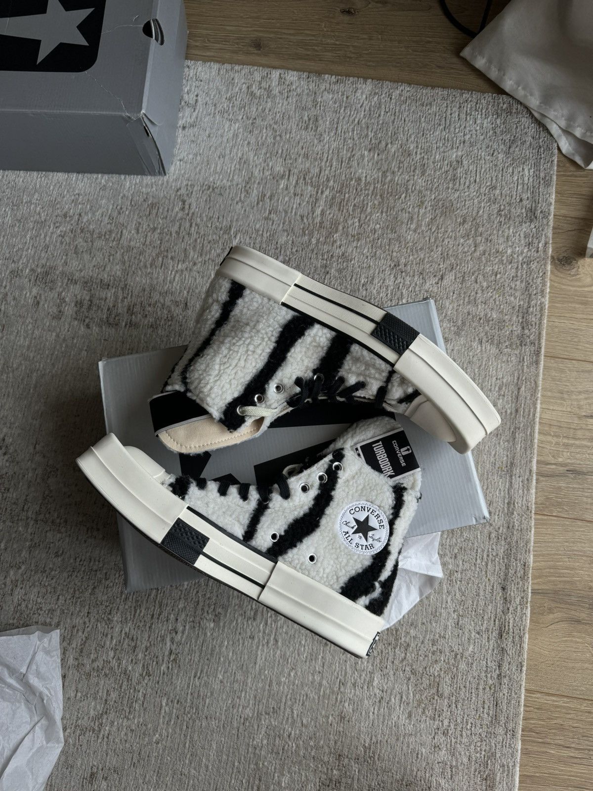 Converse × Rick Owens × Rick Owens Drkshdw RICK OWENS X CONVERSE 41 Size US 8 / EU 41 - 1 Thumbnail