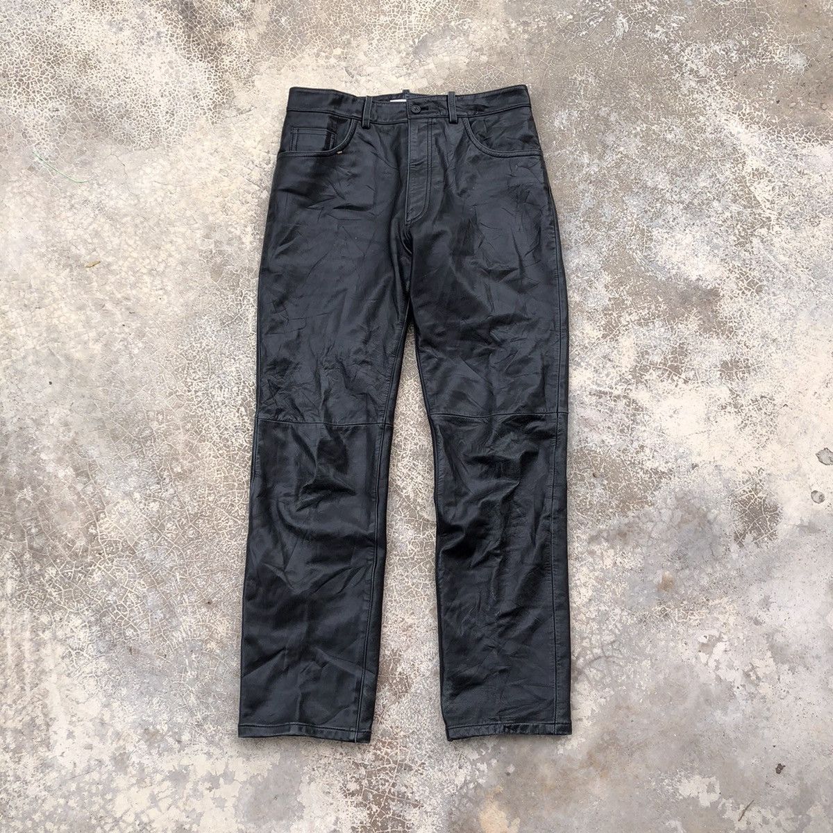 Leather × Paul Smith PAUL SMITH London Black Leather Pants Size US 31 - 1 Thumbnail
