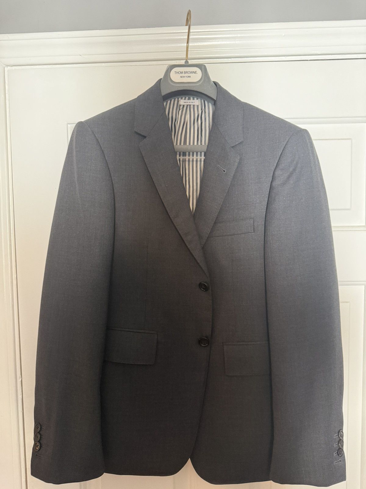 Thom Browne Thom Browne Classic suit Jacket size 1 Dark grey Size 40R - 1 Thumbnail