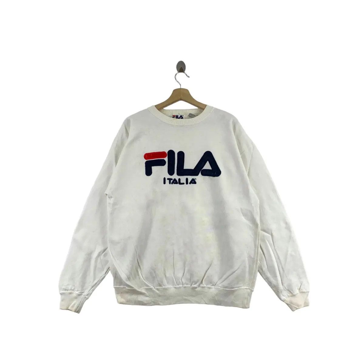 Fila Vintage 90’ FILA BIELLA ITALIA Embroidered Logo Sweatshirt Size M / US 6-8 / IT 42-44 - 1 Thumbnail