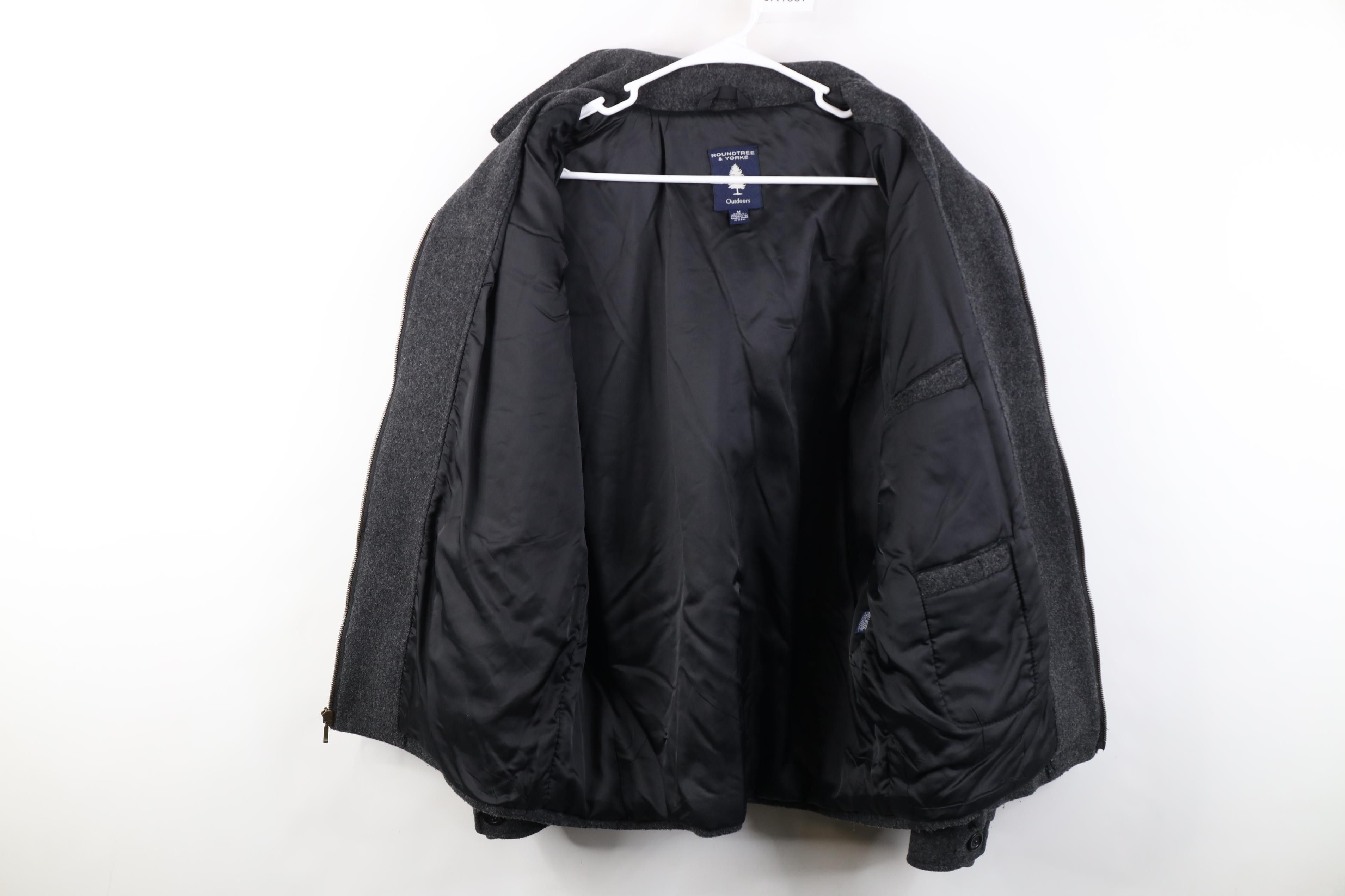 Vintage Vintage 90s Y2K Streetwear Full Zip Bomber Jacket Dark Gray Size US M / EU 48-50 / 2 - 7 Thumbnail