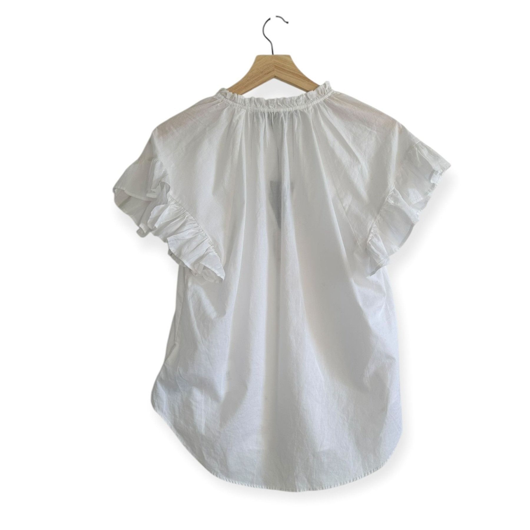 Veronica Beard Veronica Beard White Milly Shirt, Size M, New with tag Size M / US 6-8 / IT 42-44 - 2 Thumbnail