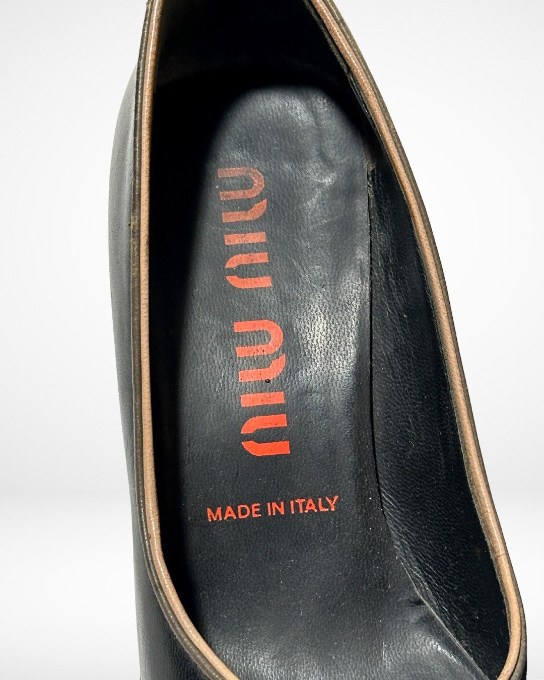 Miu Miu SS03 Peep Toe Horse Hoof Pumps Size US 5 / IT 35 - 5 Thumbnail