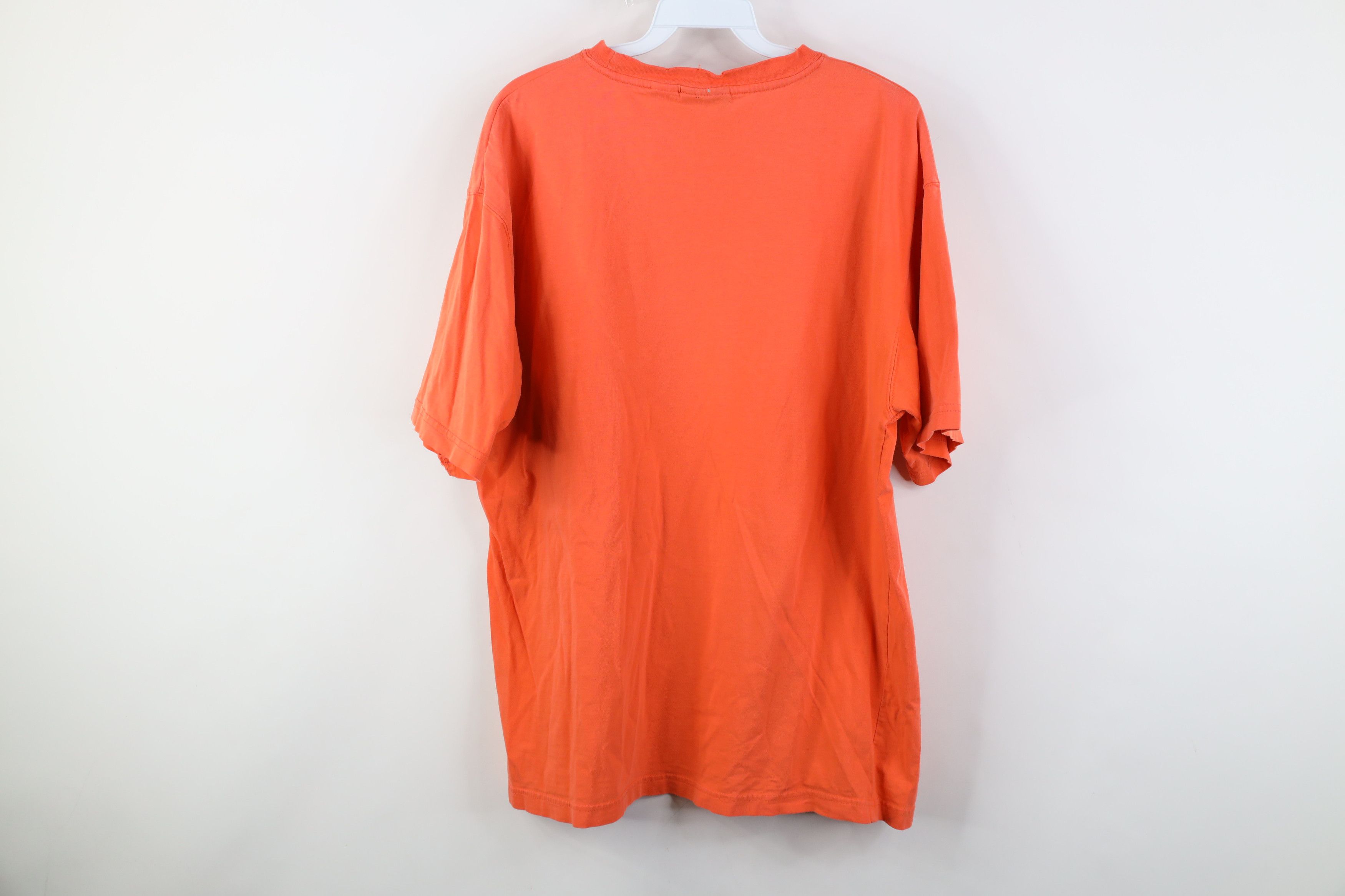 Reebok Vintage 90s Reebok Faded Spell Out T-Shirt Orange Cotton Size US L / EU 52-54 / 3 - 14 Thumbnail