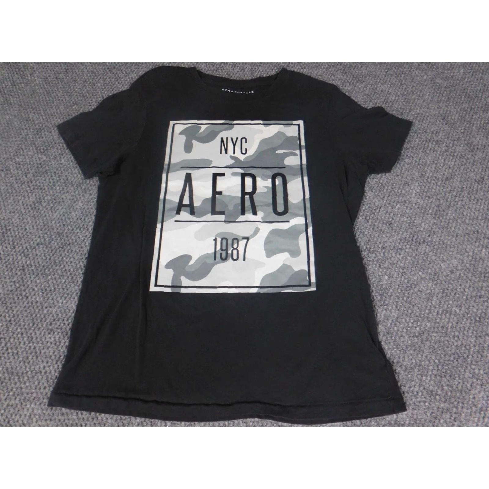 Vintage Aéropostale Mens Shirt M Black Graphic T-Shirt Crew Neck Short Sleeve Logo Cotton Spandex Vintage: No Menu California Classic (M) Mens Size US M / EU 48-50 / 2 - 3 Thumbnail
