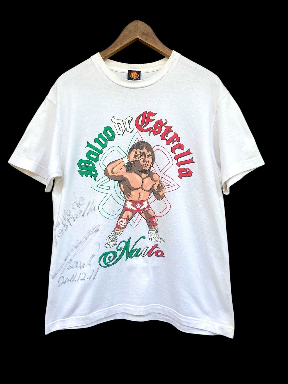 WWE × WWF Tetsuya Naito Japanese Wrestler Original Autograph Size US L / EU 52-54 / 3 - 1 Thumbnail
