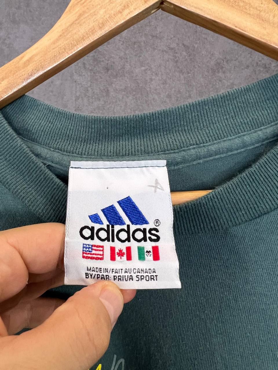 Adidas × Vintage Adidas vintage big center logo single stitch tee Size US XL / EU 56 / 4 - 4 Thumbnail