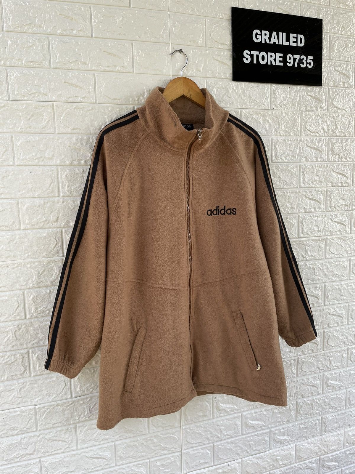 Adidas × Japanese Brand × Vintage Adidas Fleece Jacket Size US XL / EU 56 / 4 - 3 Thumbnail