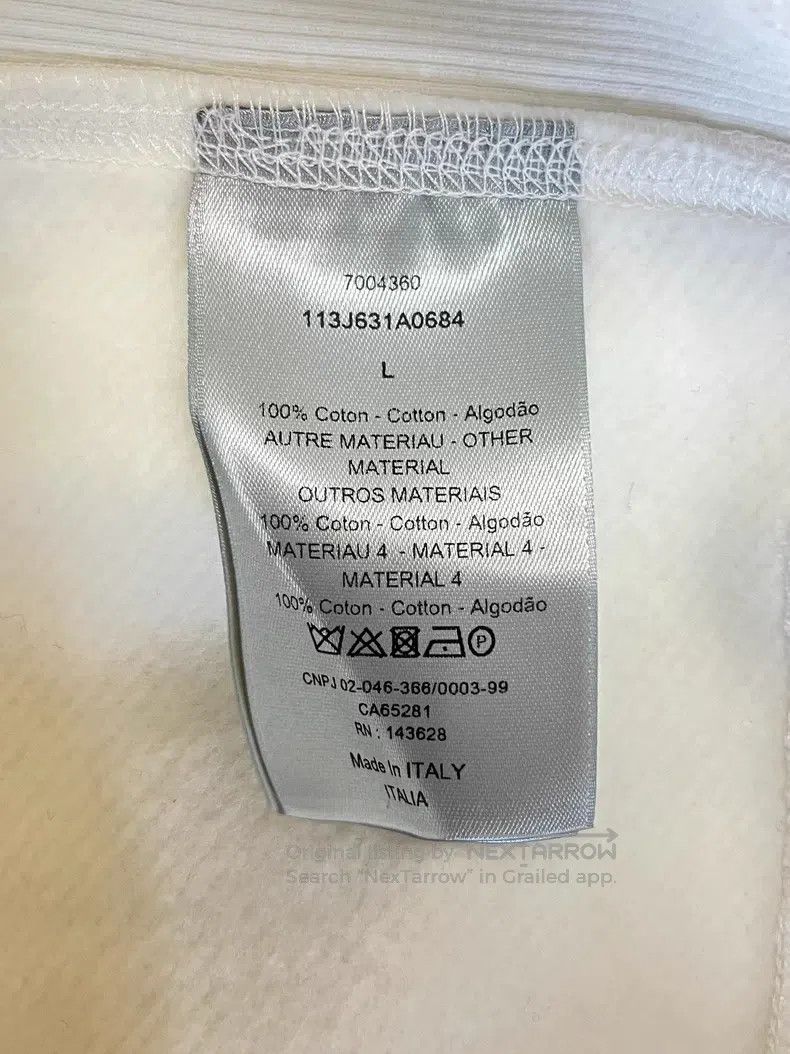 Dior Dior White towel hooded sweatshirt Size US L / EU 52-54 / 3 - 8 Thumbnail