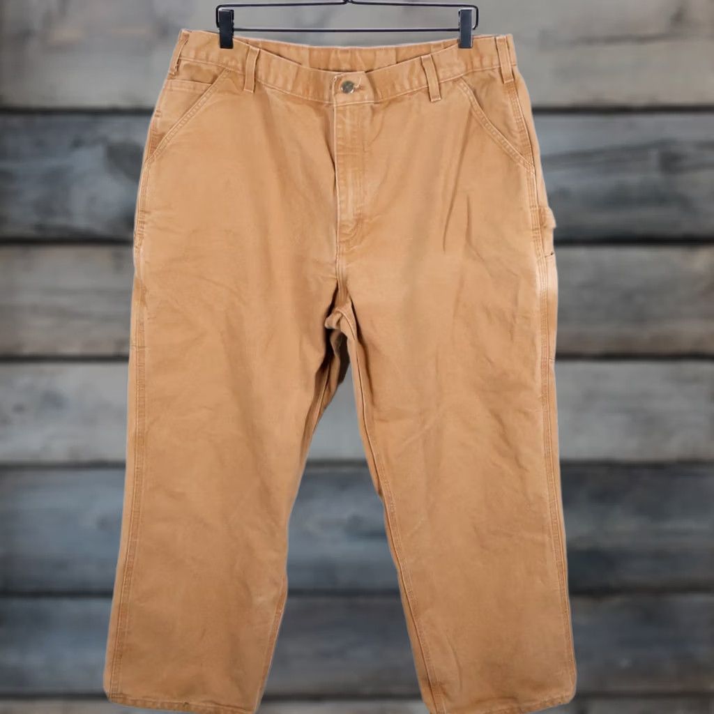 Carhartt VTG Carhartt Canvas Pants Men 38 x 29 Carpenter Workwear Brown 5-Pocket Regular Straight Vintage Mens Size US 38 / EU 54 - 1 Thumbnail
