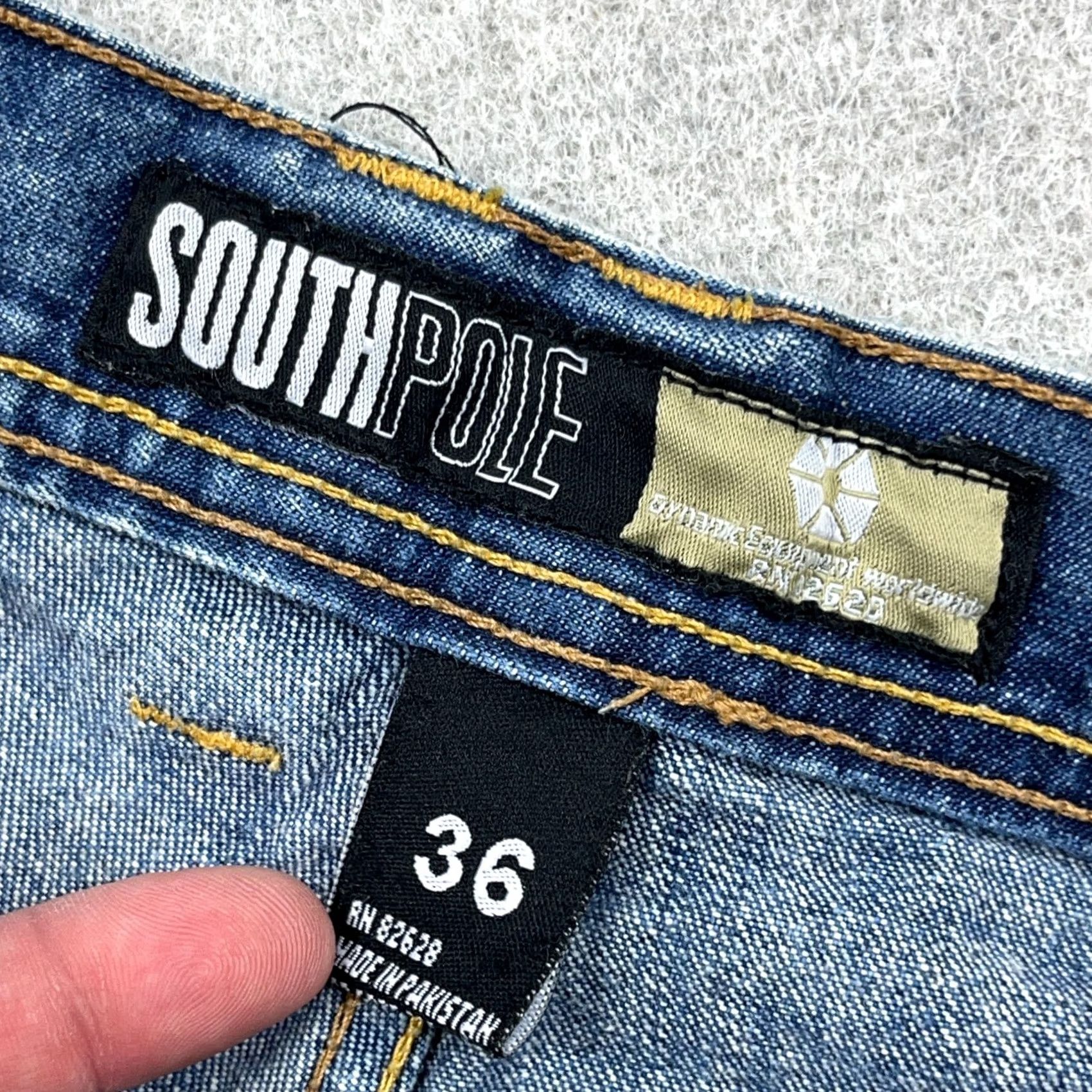 Southpole VINTAGE Southpole Jeans Men 34x31 Baggy Loose Fit Med Wash Denim 5-Pocket Belt Loops Hip Hop Work Classic Modern Size US 34 / EU 50 - 4 Thumbnail