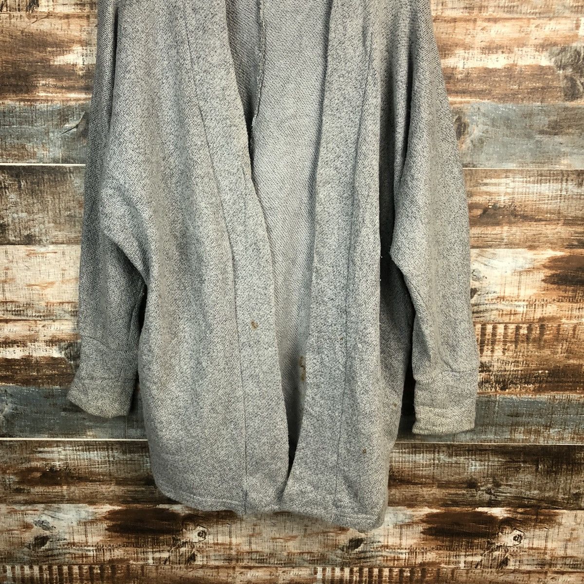 Homespun Knitwear × Japanese Brand Emoda Grey Cardigan Knitwear #A1693 Size L / US 10 / IT 46 - 6 Thumbnail