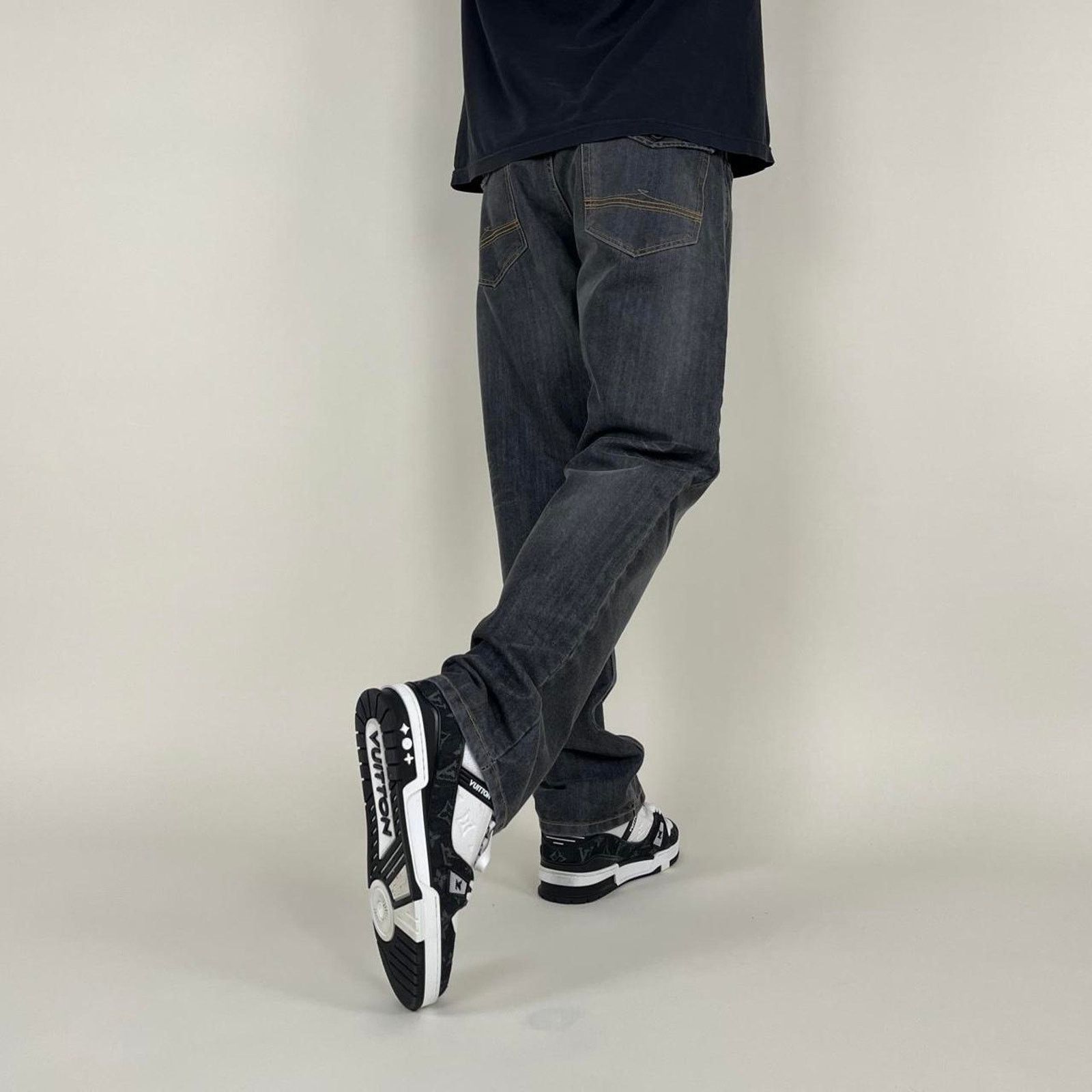 Japanese Brand × Sean John × Vintage Crazy Vintage Y2K Sean John Faded Grey Essential Denim Jeans Size US 38 / EU 54 - 1 Thumbnail