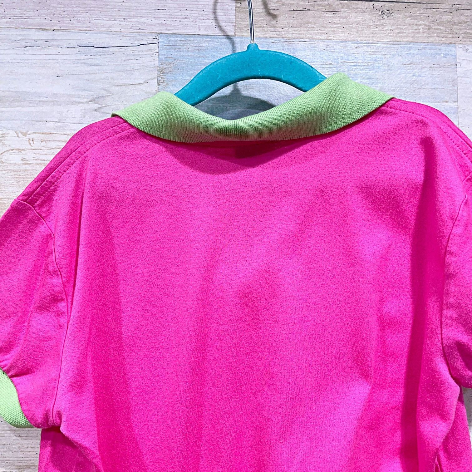 Ralph Lauren Sport Ralph Lauren Sport Y2K Baby Polo Tee Pink Green Slim Prep S Size S / US 4 / IT 40 - 4 Thumbnail