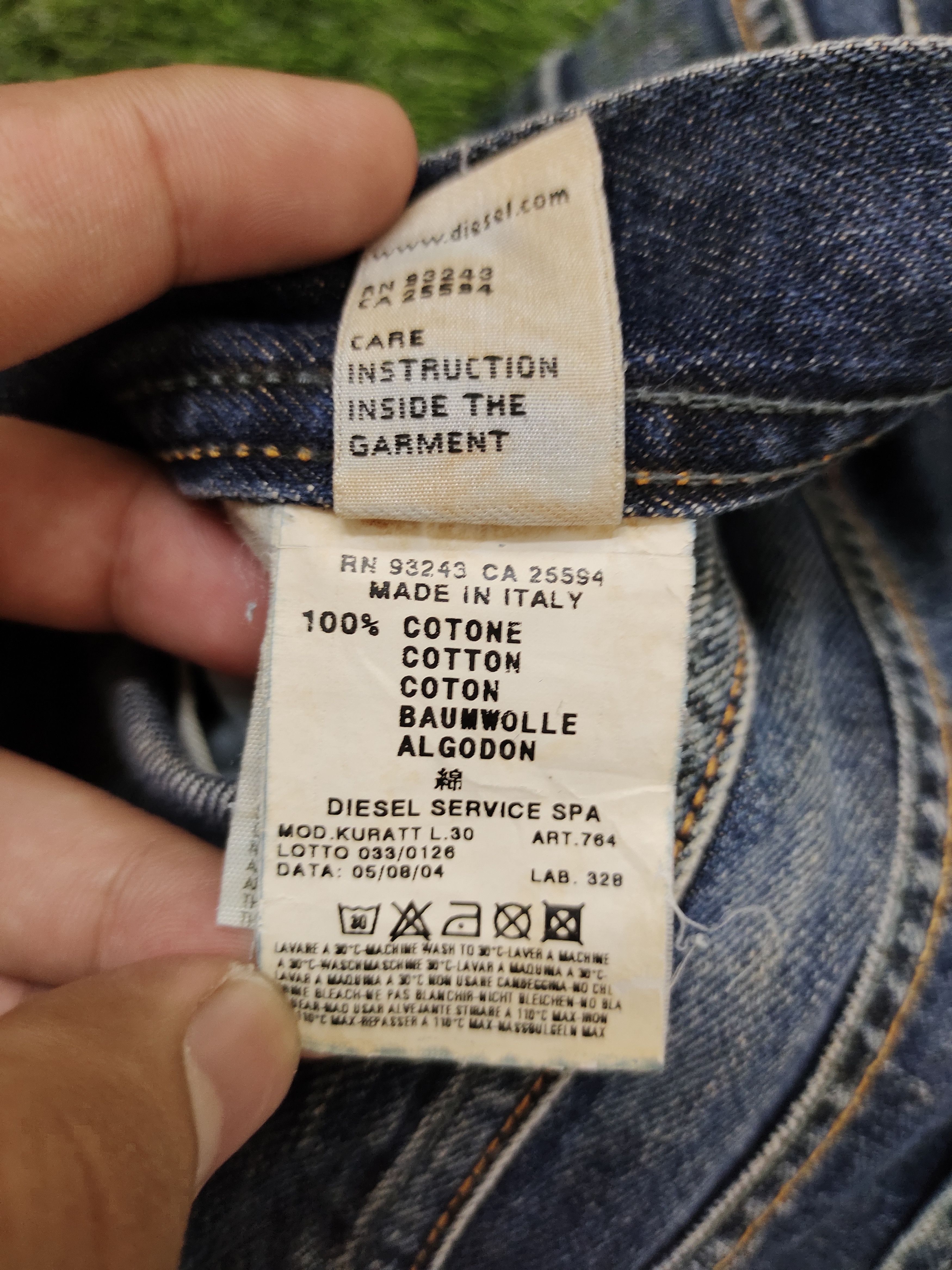 Diesel Loose Jeans Diesel D Logo Distress Faded Denim Y2k Size US 33 - 17 Thumbnail