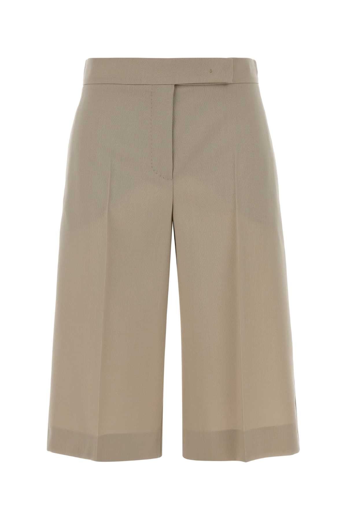 Max Mara Sand Wool Blend Mile Bermuda Shorts Size 26" / US 2 / IT 38 - 1 Thumbnail