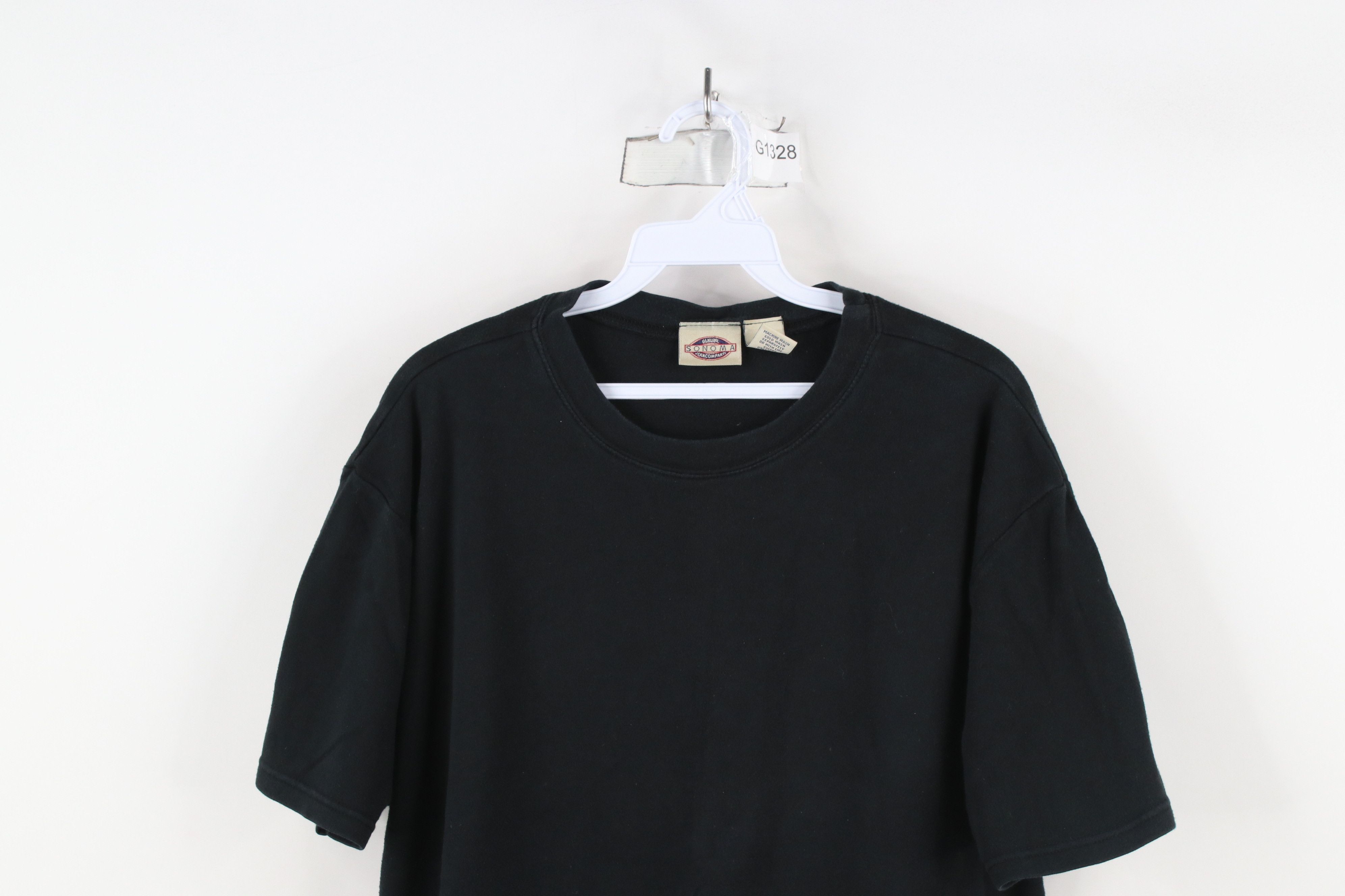 Vintage Vintage 90s Streetwear Blank Short Sleeve T-Shirt Black Size XL / US 12-14 / IT 48-50 - 2 Thumbnail