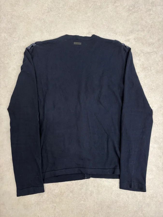 Pierre Balmain 2000s Pierre Balmain Navy Patch Wool Cardigan Size US M / EU 48-50 / 2 - 6 Thumbnail