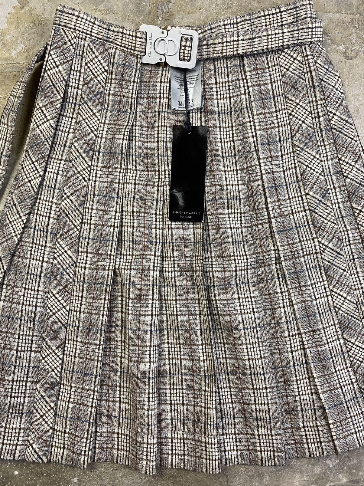 Dior Dior - FW23 Wool Kilt Logo Buckle Size US 26 / EU 42 - 7 Thumbnail
