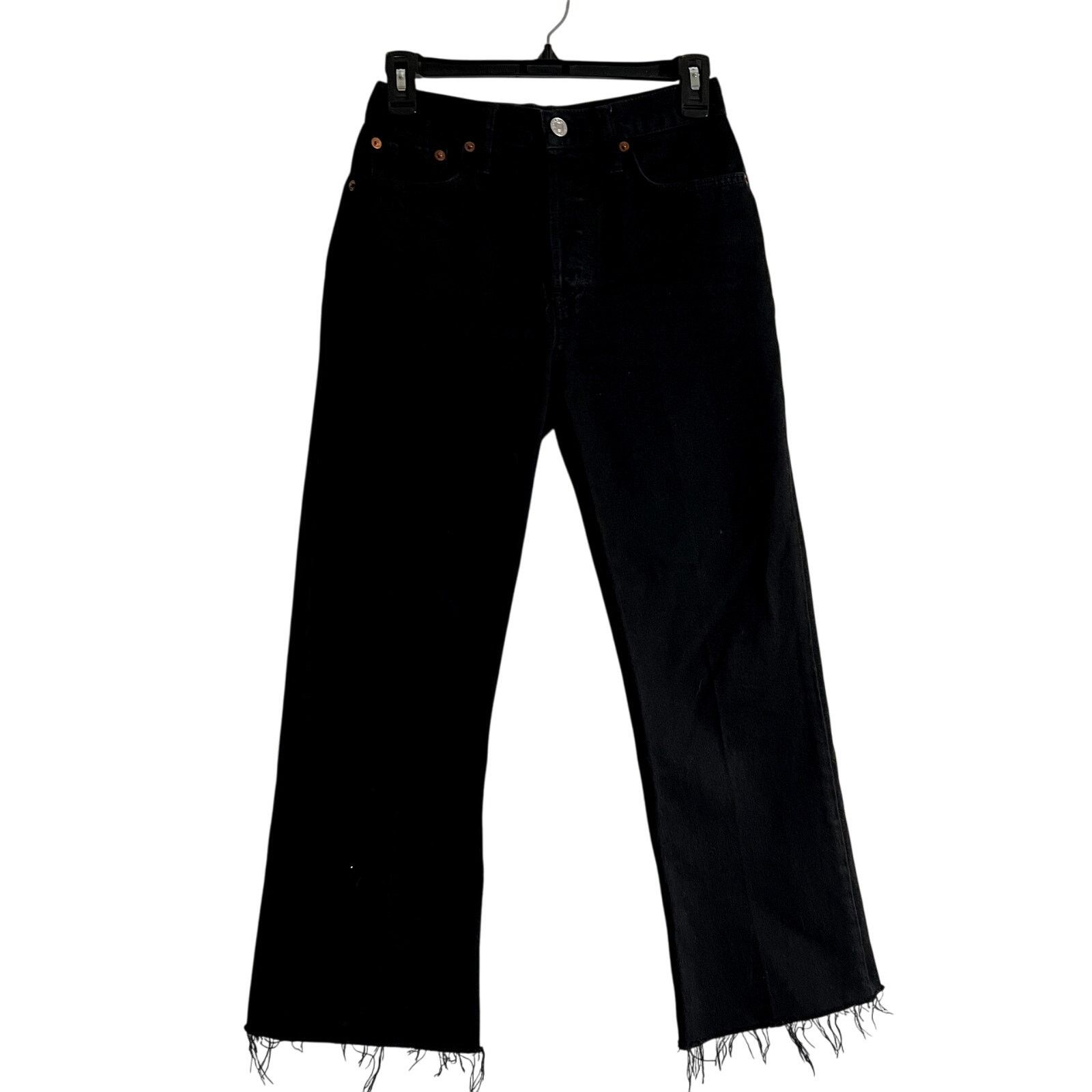 RE/DONE RE/DONE Originals 70s Bootcut jeans in Jet Black size 24 Size 24" / US 00 / IT 34 - 2 Thumbnail