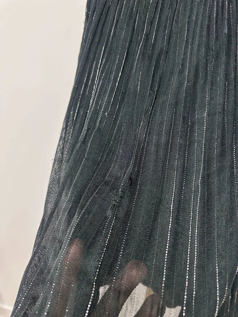 Issey Miyake Issey Miyake A long skirt with silver thread pleats Size 31" - 6 Thumbnail