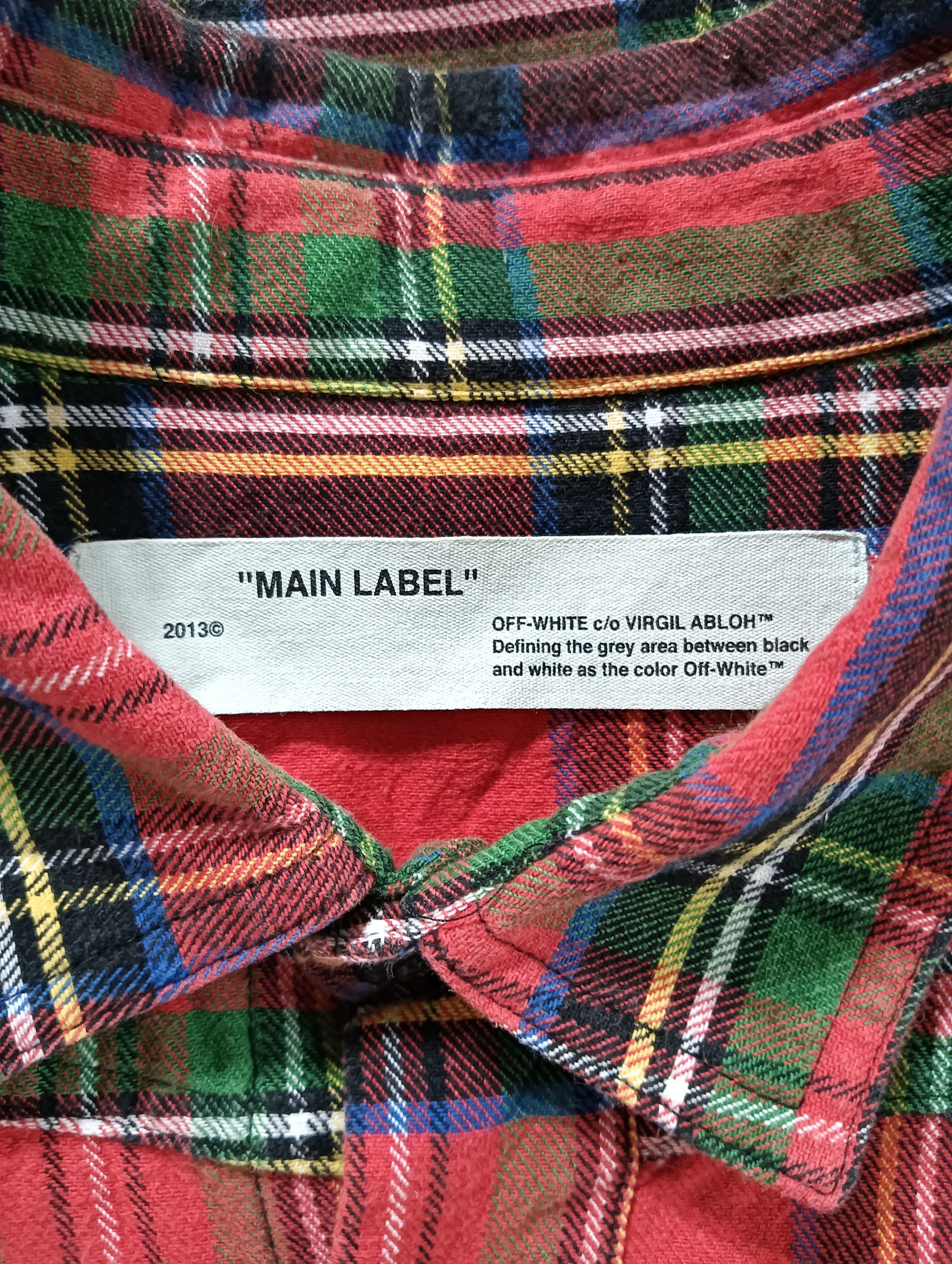 Off-White Red Diagonal Spray Check Shirt Size US XS / EU 42 / 0 - 4 Thumbnail